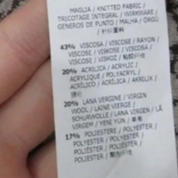 Weekend Max Mara Brown & Beige AnimalPrint Sweater Knit Stretch size S - Picture 8 of 8